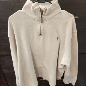 Polo by Ralph Lauren Men's Off-White Zip-Up Sweater